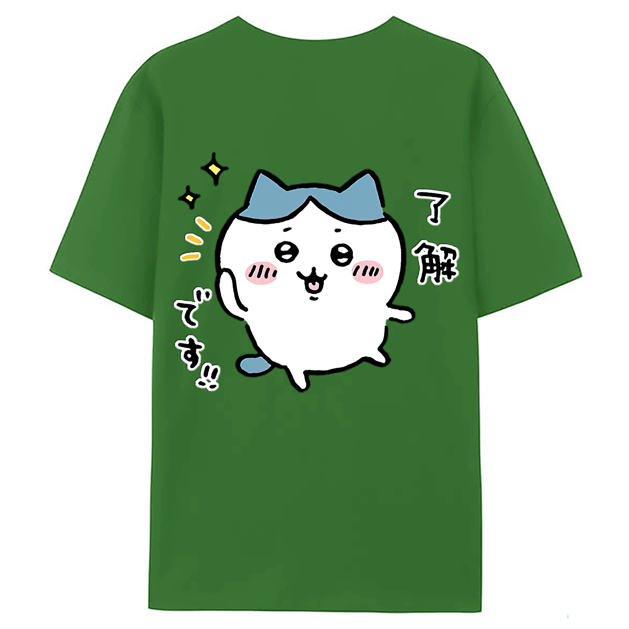 （画像用） ちいかわ ハチワレ Chii-kawa hachiware レディース半袖Tシャツ(バックプリント)